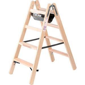 MUNK Gelenkleiter 33808 natur 2x 4 Sprossen, H: 124,0 cm von MUNK
