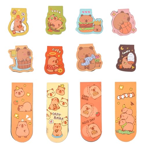 MUNSKT 12 Stück Capybara Magnetisches Lesezeichen Set Einzigartige Form Entzückendes Capybara Design mit Langen & Kurzgrößen für Schüler Lehrer Buchliebhaber MUNSKT 12 Stück Capybara Magnetisches Lesezeichen Set Einzigartige Form Entzückendes Capybara Design mit Langen & Kurzgrößen für Schüler Lehrer Buchliebhaber von MUNSKT