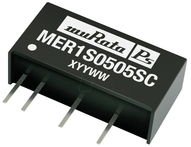 MER1S1205SC - DC/DC-Wandler MER1, 1 W, 5 V, 200 mA, SIL, Single von MURATA POWER SOLUTIONS