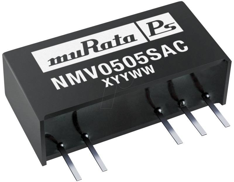 NMV0505SC - DC/DC-Wandler NMV, 1 W, 5 V, 200 mA, SIL, Dual von MURATA POWER SOLUTIONS