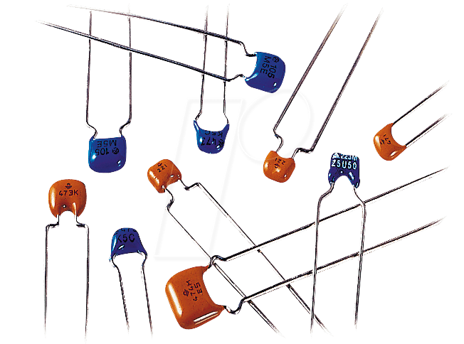 X7R-2,5 100N MUR - Vielschicht-Kerko 100 nF, 50 V, X7R, 10 %, RM 2,5, Ammo von MURATA