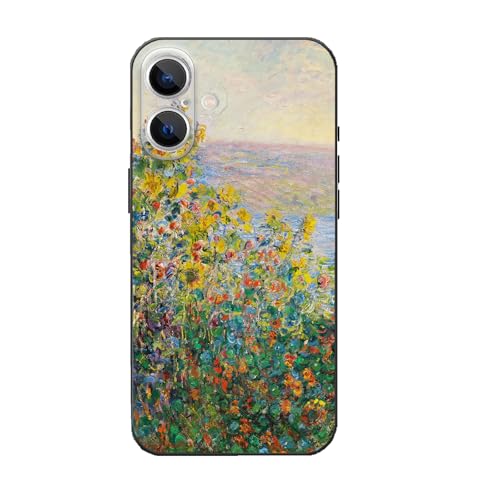 MURLEBAY Kompatibel mit iPhone 16 Plus Hülle, Blumenbeete bei Vetheuil by Monet Hülle, florale Landschaft, Handyhülle für Männer und Frauen, stoßfeste Schutzhülle MURLEBAY Kompatibel mit iPhone 16 Plus Hülle, Blumenbeete bei Vetheuil by Monet Hülle, florale Landschaft, Handyhülle für Männer und Frauen, stoßfeste Schutzhülle von MURLEBAY
