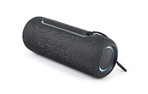 MUSE Tragbarer 20W Bluetooth Lautsprecher, IPX5 Wasserdicht, Farbfunktion, Freisprechfunktion, Stereokopplung, USB-C & AUX Anschluss, Schwarz MUSE Tragbarer 20W Bluetooth Lautsprecher, IPX5 Wasserdicht, Farbfunktion, Freisprechfunktion, Stereokopplung, USB-C & AUX Anschluss, Schwarz von MUSE