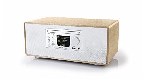 Micro System, CD-Player, DAB FM PLL Radio, Bluetooth, MUSE - (M-695 DBT) LCD-Display, NFC-Auto-Pairing-Funktion, 60 Watt, Weiss von MUSE