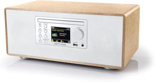 Micro System, CD-Player, DAB FM PLL Radio, Bluetooth, MUSE - (M-695 DBT) LCD-Display, NFC-Auto-Pairing-Funktion, 60 Watt, Weiss von MUSE