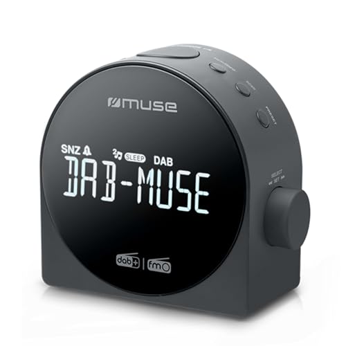 MUSE M-185CDB schwarz Uhrenradio DAB+ DUAL-Alarm Radiowecker digital von MUSE