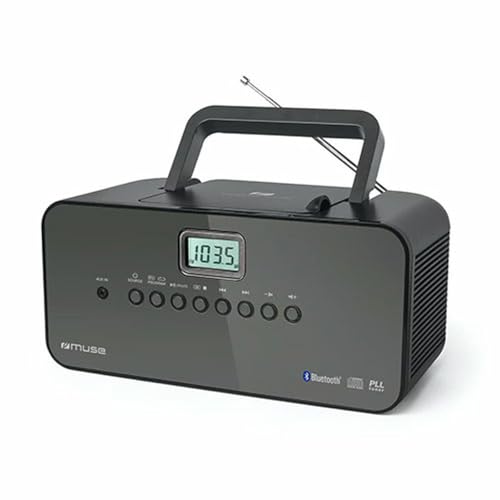 Muse M-22 BT tragbares UKW/ MW-Radio mit CD-Spieler, Bluetooth, schwarz Muse M-22 BT tragbares UKW/ MW-Radio mit CD-Spieler, Bluetooth, schwarz von MUSE