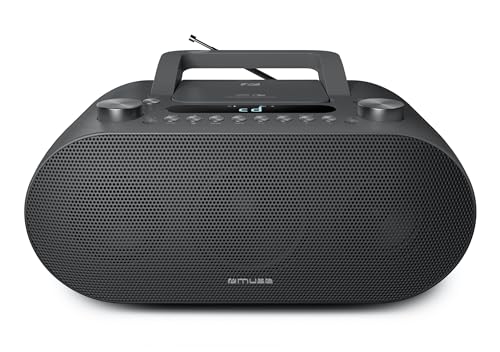 Muse M-35 BT CD-Player Bluetooth, UKW Radio, MP3-Spieler, USB, Netz und Batteriebetrieb, schwarz von MUSE