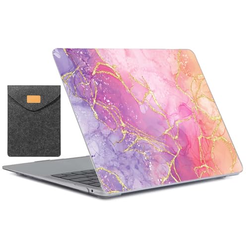MUSHUI 2 in 1 Hülle Kompatibel mit MacBook Air 13 Zoll 2020 2019 2018 Freisetzung A2337 M1 A2179 A1932 Touch ID, Plastik Hartschale Snap Case & Laptop Tasche für MacBook Air M1, X32-02 von MUSHUI