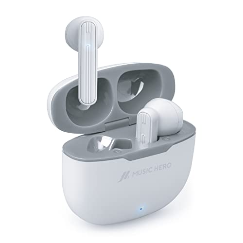 MUSIC HERO TWS Twin Flow Wireless Kopfhörer mit Multifunktions-Touch-Steuerung, 300 mAh Ladestation, ideal für Musik und Anrufe bis zu 3 Stunden hintereinander, leicht und bequem, weiß MUSIC HERO TWS Twin Flow Wireless Kopfhörer mit Multifunktions-Touch-Steuerung, 300 mAh Ladestation, ideal für Musik und Anrufe bis zu 3 Stunden hintereinander, leicht und bequem, weiß von MUSIC HERO