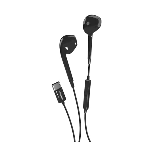 Music Hero USB-C-Kopfhörer, USB-C-Headset, integrierte Bedienelemente, Mikrofon, Semi-In-Ear, schwarz Music Hero USB-C-Kopfhörer, USB-C-Headset, integrierte Bedienelemente, Mikrofon, Semi-In-Ear, schwarz von MUSIC HERO