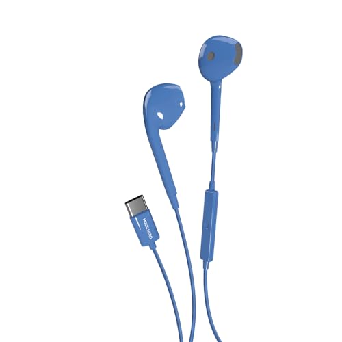 Music Hero USB-C kabelgebundene Ohrhörer, USB-C-Headset, integrierte Bedienelemente, Mikrofon, Semi-In-Ear, blau Music Hero USB-C kabelgebundene Ohrhörer, USB-C-Headset, integrierte Bedienelemente, Mikrofon, Semi-In-Ear, blau von MUSIC HERO