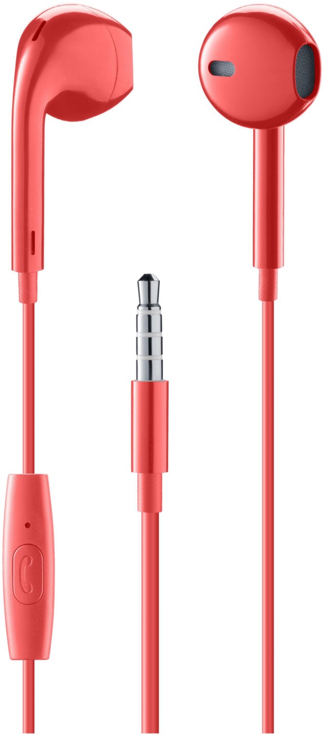 Earphones Capsule In-Ear-Kopfhörer mit Kabel rot von MUSIC SOUND
