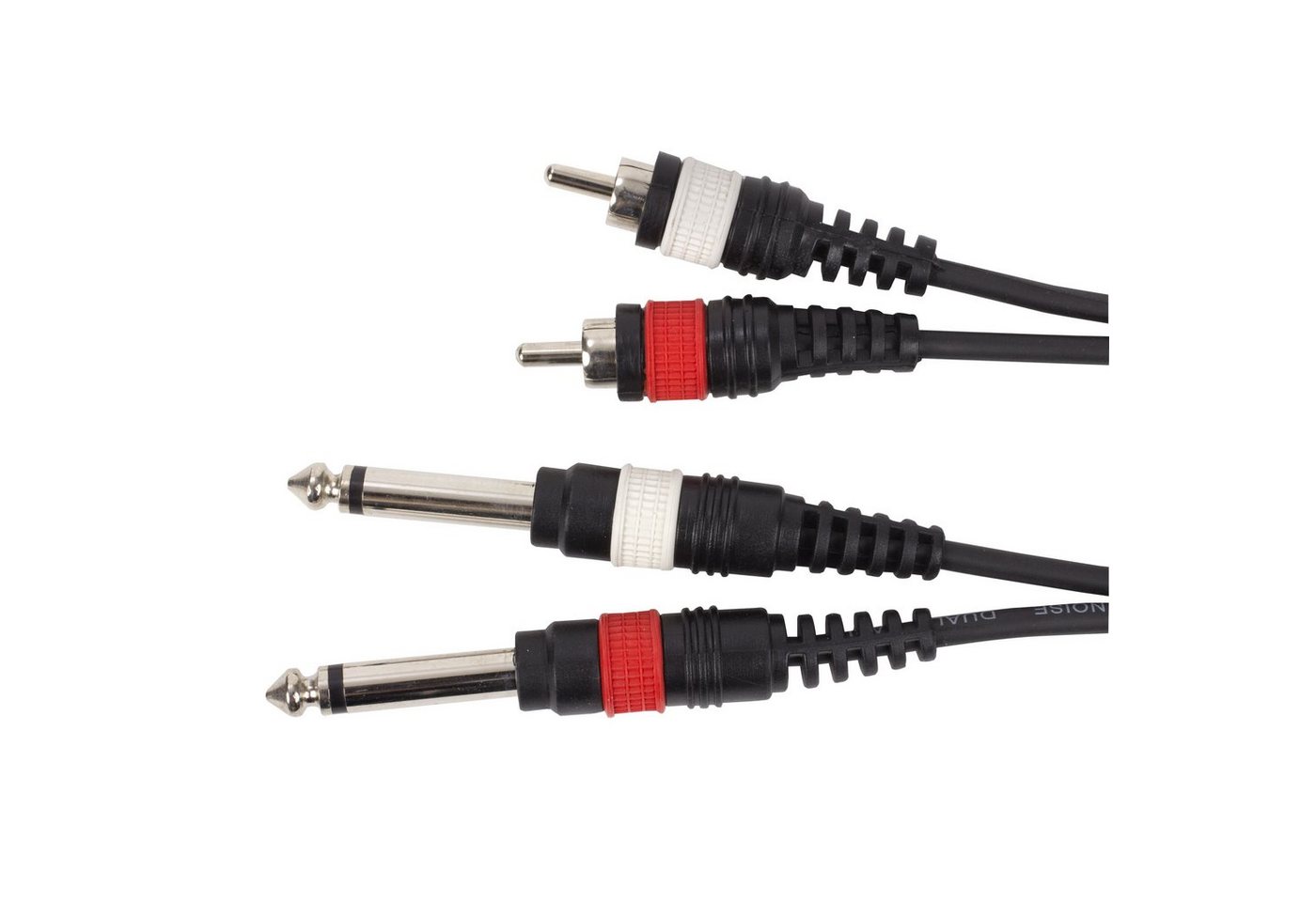 MUSIC STORE Audio-Kabel, Audiokabel, Cinch Klinke, 2m Stereo von MUSIC STORE