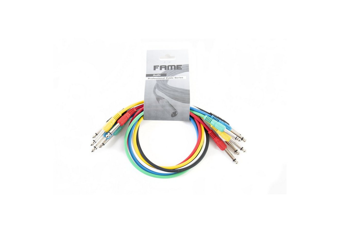 MUSIC STORE Audio-Kabel, Patchkabel, 6er-Pack, 0,6m, Mono, Multicolour, Klinke Mono von MUSIC STORE