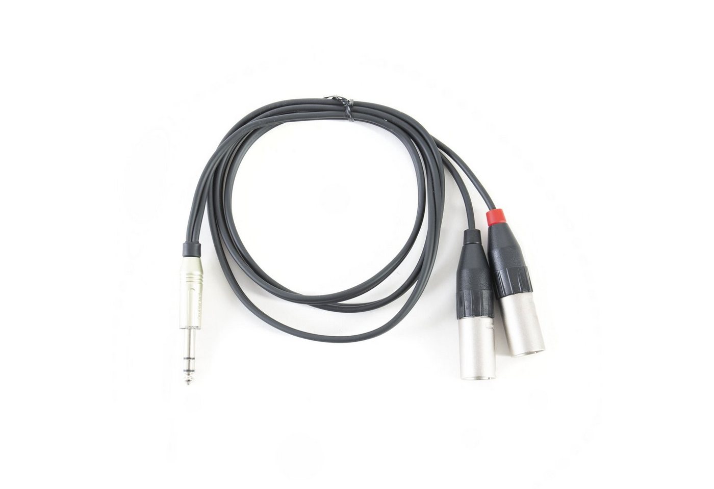 MUSIC STORE Audio-Kabel, Y-Kabel, 6,3mm Klinke, XLR, Amphenol Stecker, Kabel schw. von MUSIC STORE