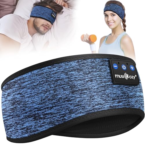 MUSICOZY Schlafkopfhörer Bluetooth, Schlaf Kopfhörer Stirnband Schlaf-Ohrhörer Headband Kabellos Sportskopfhörer 16+STD Bequemes Musik Stirnband zum Schlafen für Sport Training Joggen Yoga Reisen MUSICOZY Schlafkopfhörer Bluetooth, Schlaf Kopfhörer Stirnband Schlaf-Ohrhörer Headband Kabellos Sportskopfhörer 16+STD Bequemes Musik Stirnband zum Schlafen für Sport Training Joggen Yoga Reisen von MUSICOZY