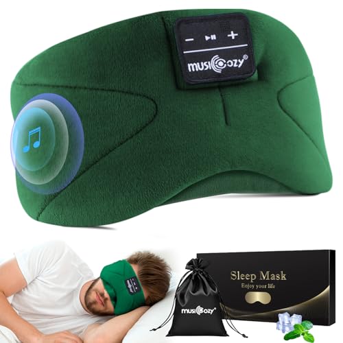 MUSICOZY Schlafmaske, Kopfhörer, Bluetooth, Schlafmaske, weiche Augenmaske, Kopfhörer zum Schlafen/Entspannen, 100 % Verdunkelung, Schlafmasken mit Kopfhörern für Reisen/Meditation/Yoga, MUSICOZY Schlafmaske, Kopfhörer, Bluetooth, Schlafmaske, weiche Augenmaske, Kopfhörer zum Schlafen/Entspannen, 100 % Verdunkelung, Schlafmasken mit Kopfhörern für Reisen/Meditation/Yoga, von MUSICOZY