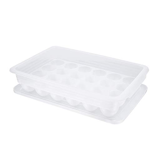 MUSISALY Vorratsbehälter 24 Tabletts Stapelbar Kühlschrankbox Tablett Stapelbar Organizer Küchenaufbewahrung von MUSISALY