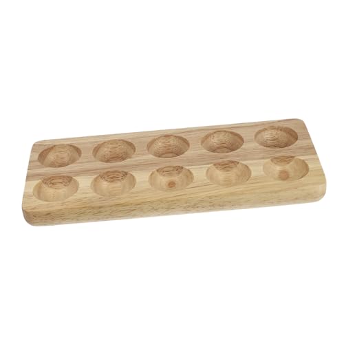 MUSISALY 1Stk Eierschale aus Holz Eierhalter für Kühlschrank Behälter zum Legen von Eiern Eierhalter aus Holz Eierablage aus Holz Kücheneierständer aus Holz Eierregal aus Holz hölzern von MUSISALY