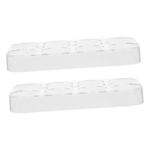 MUSISALY 2St Eierregal Tablett-Kühlschrank 6 Teufelstablett mit Deckel Kühlschrankhalter Ei Fall Kühlschrank Eierhalter eier kühlschrank für Eier Kühlschrank Eierablage pp von MUSISALY
