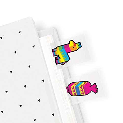 Piñata Page Markers by Mustard | Sticky Index Tabs | Bunte Marker | 2 x 50 lustige Seitenmarker, um Ihr Notizbuch zu beleben von MUSTARD