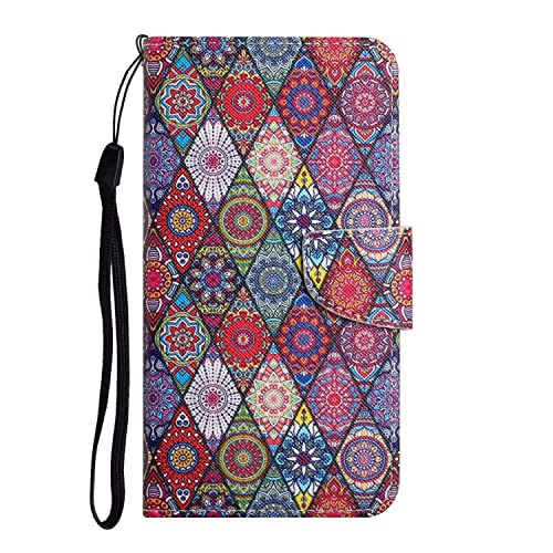 MUTOUREN Handyhülle Kompatibel mit Samsung Galaxy A33 5G Hülle PU Leder Schutzhülle Brieftasche Flip Wallet Case Cover mit 1* Displayschutzfolie - Mandala von MUTOUREN