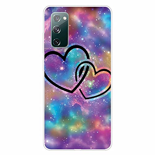 MUTOUREN Handyhülle für Samsung Galaxy S20 FE 4G/5G Hülle mit【gratis Panzerglas】 TPU Silikon Schutzhülle Shockproof Durchsichtig Tasche Etui Ultradünne Kratzfeste Case Cover, Sternenhimmel und Schatz von MUTOUREN