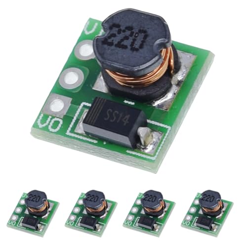 Mini-Boost-Konverter-Modul, 0,9–5 V auf 5 V Step-Up Spannungsregler, 500 mA max., 85 % Effizienz, 150 kHz, 11 x 11 x 7,5 mm, Netzteilmodul für Heimwerker-Elektronik, 5 Stück Mini-Boost-Konverter-Modul, 0,9–5 V auf 5 V Step-Up Spannungsregler, 500 mA max., 85 % Effizienz, 150 kHz, 11 x 11 x 7,5 mm, Netzteilmodul für Heimwerker-Elektronik, 5 Stück von MUXWELL