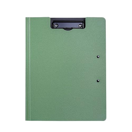 1 Packung Faltbare Klemmbretter, A4 Büro Klemmbrett Ordner mit doppelten Metallklammern, 360 Grad Faltbares Binder Klemmbrett mit Stifthalter, Aktenabdeckung, Arbeitsmappe, Klemmbretter, Grün von MUYICS