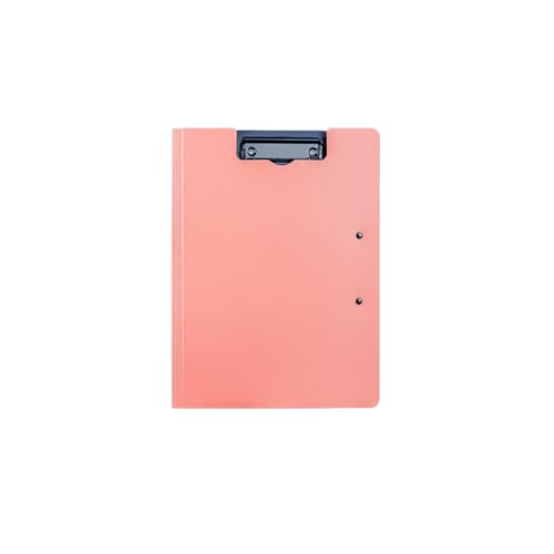 1 Packung Faltbare Klemmbretter, A4 Büro Klemmbrett Ordner mit doppelten Metallklammern, 360 Grad Faltbares Binder Klemmbrett mit Stifthalter, Aktenabdeckung, Arbeitsmappe, Klemmbretter, Rosa von MUYICS