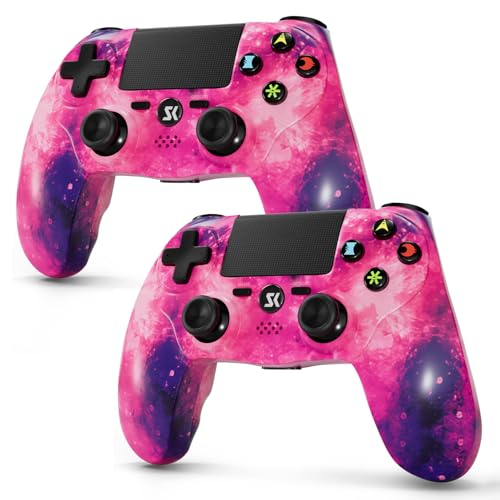 MUZELI 2er-Pack Controller für PS4, Kabelloser Controller kompatibel mit PS4/Pro/Slim/PC/iOS/Android/MacOS, mit Dual-Vibration/3,5-mm-Audio-Buchse/empfindlichem Touchpad MUZELI 2er-Pack Controller für PS4, Kabelloser Controller kompatibel mit PS4/Pro/Slim/PC/iOS/Android/MacOS, mit Dual-Vibration/3,5-mm-Audio-Buchse/empfindlichem Touchpad von MUZELI