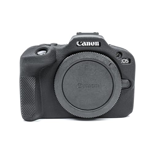 MUZIRI KINOKOO EOS R100 EOSR100 Hülle, Weiche Silikon Schutzhülle für Canon EOS R100/EOSR100 Spiegellose Kamera - Anti-Scratch Slim Fit R100 Silikonhülle - Schwarz von MUZIRI KINOKOO