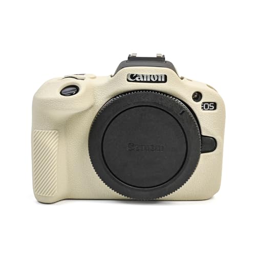 MUZIRI KINOKOO Silikonhülle kompatibel mit Canon EOS R100 Kamera, weiche Schutzhülle für EOS R100/EOS R100 – kratzfest & rutschfest R100 Hülle – Weiß von MUZIRI KINOKOO