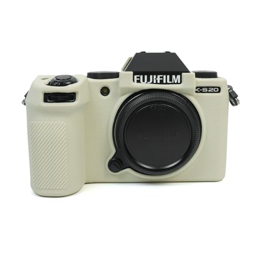 MUZIRI KINOKOO Fuji XS20 Hülle, Weiche Silikon Schutzhülle für Fujifilm Fuji XS20 X-S20 Digitalkamera - Anti-Scratch Slim Fuji XS20/X-S20 Silikonhülle - Weiß von MUZIRI KINOKOO