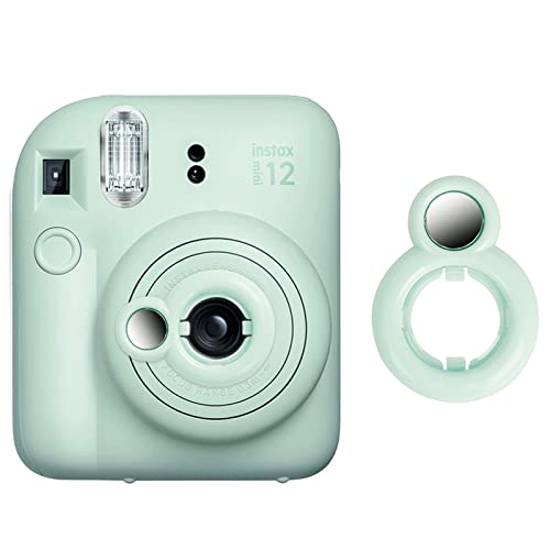 MUZIRI KINOKOO Nahlinse kompatibel für Fuji Instax Mini 12 Sofortbildkamera mit Selbstporträtspiegel - Fuji Mini 11 Selfie-Objektiv Selfie-Spiegel -Grün von MUZIRI KINOKOO