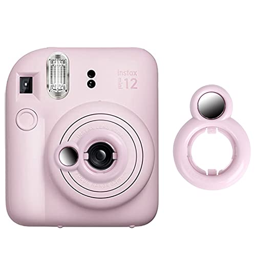 MUZIRI KINOKOO Nahlinse kompatibel für Fuji Instax Mini 12 Sofortbildkamera mit Selbstporträtspiegel - Fuji Mini 12 Selfie-Objektiv Selfie-Spiegel - Rosa von MUZIRI KINOKOO