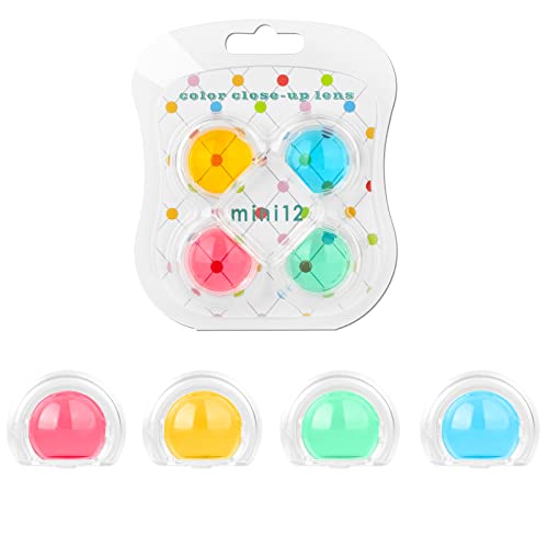 MUZIRI KINOKOO Nahlinsenfilter-Set mit 4 Farben, kompatibel mit Fuji Instax Mini 12 Sofortbildkamera, Blau, Grün, Gelb, Rosa, 4 x Mini 12 Objektivfilter-Set MUZIRI KINOKOO Nahlinsenfilter-Set mit 4 Farben, kompatibel mit Fuji Instax Mini 12 Sofortbildkamera, Blau, Grün, Gelb, Rosa, 4 x Mini 12 Objektivfilter-Set von MUZIRI KINOKOO