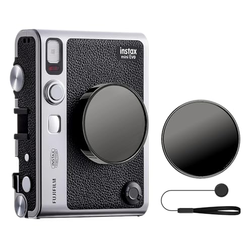 MUZIRI KINOKOO Objektivdeckel für Fuji Instax Mini EVO Sofortbildkamera, hochwertiger Kunststoff-Objektivdeckel für Mini EVO mit beflockter Innenseite und Anti-Verlust-Seil – Schwarz MUZIRI KINOKOO Objektivdeckel für Fuji Instax Mini EVO Sofortbildkamera, hochwertiger Kunststoff-Objektivdeckel für Mini EVO mit beflockter Innenseite und Anti-Verlust-Seil – Schwarz von MUZIRI KINOKOO