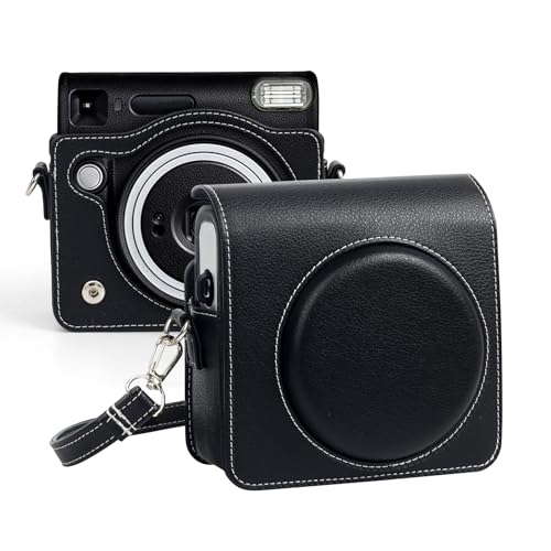 MUZIRI KINOKOO SQ40 Tasche für Fuji Instax SQ40 Sofortbildkamera - Schutzhülle Instax SQ40 Tragetasche mit verstellbarem Schultergurt, Schwarz , Retro-Stil von MUZIRI KINOKOO