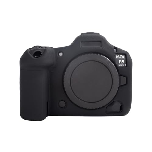 MUZIRI KINOKOO Silikon Tasche kompatibel mit Canon EOS R5 Mark II Digitalkamera, weiche Gummi-Schutzhülle für EOS R5 Mark II/EOS R5 II mit Anti-Rutsch-Design – Schwarz MUZIRI KINOKOO Silikon Tasche kompatibel mit Canon EOS R5 Mark II Digitalkamera, weiche Gummi-Schutzhülle für EOS R5 Mark II/EOS R5 II mit Anti-Rutsch-Design – Schwarz von MUZIRI KINOKOO