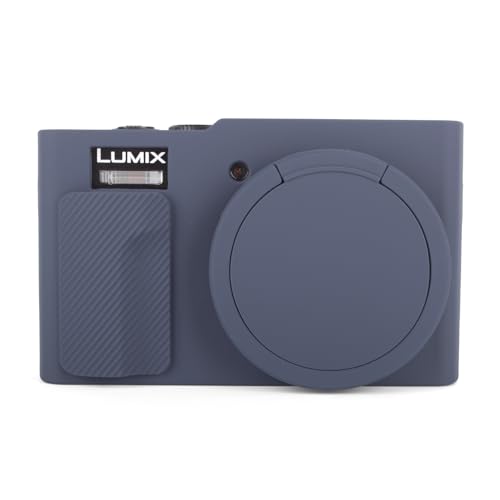 MUZIRI KINOKOO Silikon Tasche kompatibel mit Panasonic Lumix DC-TZ99 Digitalkamera – Weiche Gummi-Schutzhülle mit Abnehmbarer Objektivabdeckung Linsenabdeckung - rutschfest & Kratzfest - Dunkelblau von MUZIRI KINOKOO
