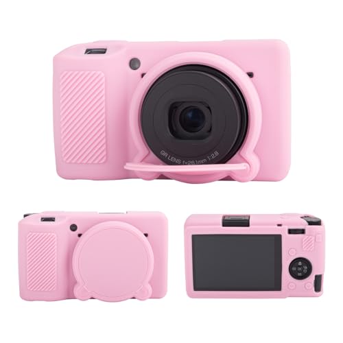MUZIRI KINOKOO Silikonhülle, kompatibel mit Ricoh GR III/GR IIIx Kamera, weich, leicht, Gummi, GR III/GR IIIX/GR3, Schutzhülle, Zubehör mit abnehmbarer Objektivabdeckung, rose, Kameratasche MUZIRI KINOKOO Silikonhülle, kompatibel mit Ricoh GR III/GR IIIx Kamera, weich, leicht, Gummi, GR III/GR IIIX/GR3, Schutzhülle, Zubehör mit abnehmbarer Objektivabdeckung, rose, Kameratasche von MUZIRI KINOKOO