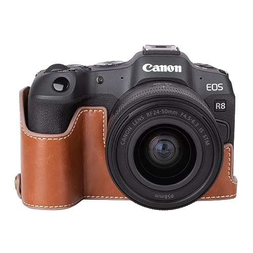 MUZIRI KINOKOO Tasche für Canon EOS R8/EOSR8 DSLR-Kamera, Retro-Stil PU-Leder Canon EOS R8 Schutzhülle mit Handgriff und Öffnungsboden-Design – Braun MUZIRI KINOKOO Tasche für Canon EOS R8/EOSR8 DSLR-Kamera, Retro-Stil PU-Leder Canon EOS R8 Schutzhülle mit Handgriff und Öffnungsboden-Design – Braun von MUZIRI KINOKOO