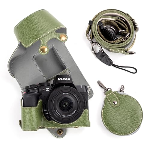 MUZIRI KINOKOO Tasche für Nikon Z50 II Kamera, PU Leder Schutzhülle für Nikon Z50 II/Z50II Kamera mit DX 16-50mm f/3.5~6.3 Objektiv - mit Schultergurt & Aufbewahrungstasche - Grün MUZIRI KINOKOO Tasche für Nikon Z50 II Kamera, PU Leder Schutzhülle für Nikon Z50 II/Z50II Kamera mit DX 16-50mm f/3.5~6.3 Objektiv - mit Schultergurt & Aufbewahrungstasche - Grün von MUZIRI KINOKOO