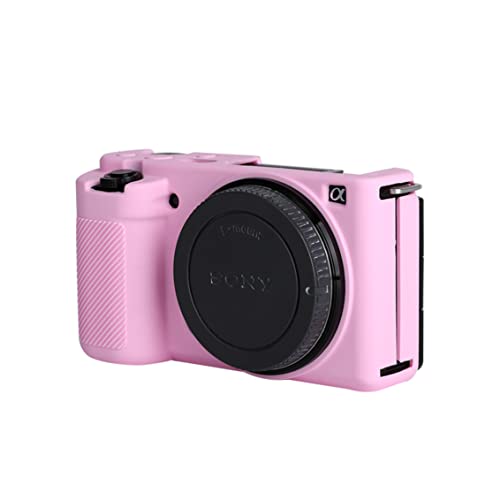MUZIRI KINOKOO ZVE10 Hülle, Silikon-Schutzhülle – kompatibel mit Sony ZVE10/ZV-E10 Kamera – leichtes, weiches Gummi, einfache Tragetasche, rose, Zve10 Kameratasche von MUZIRI KINOKOO