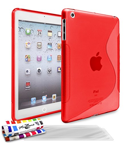 'Muzzano Schutzhülle Weich schmal "Le S" Premium rot für Apple iPad Mini 3 hochwertige Qualität – Originelle – Schutz stoßfest Elegante Elegante, optimale und nachhaltige + 3 Schutzfolie Display transparent "UltraClear + 1 Eingabestift und 1 Reinigungstuch Muzzano angeboten von MUZZANO
