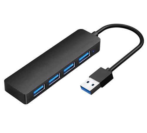 USB C Hub, 4 Port USB 3.0 Hub 5 Gbps High Speed Datenübertragung, USB Splitter USB Expander für Laptop, Xbox, Flash Drive, HDD, Konsole, Drucker, Kamera, Tastatur, Maus von MVBOONE