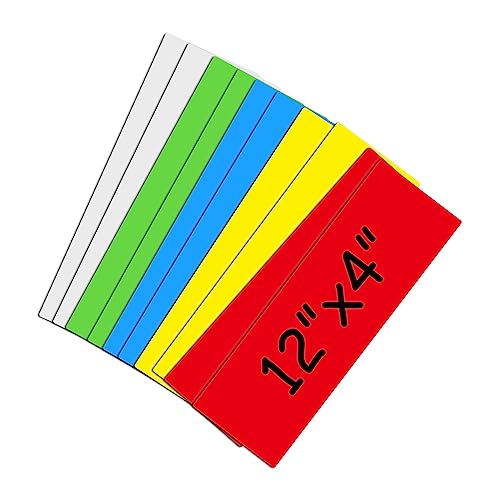 MVISUAL Trockenlöschbare magnetische Etiketten, groß, 30,5 x 10,2 cm, große magnetische Etiketten für Whiteboards, Schule, Klassenzimmer, Büro, Zuhause, 10 Stück von MVISUAL