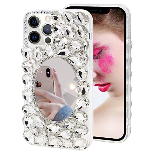 MVKZFE Glitzer Diamant Hülle für Samsung Galaxy S23 Ultra 5G,Glänzend Kristall Strass Spiegel Make-up Dame Handyhülle,Harte PC Rückseite mit Weich TPU Kante Schutzhülle & Schutzfolie,Weiß MVKZFE Glitzer Diamant Hülle für Samsung Galaxy S23 Ultra 5G,Glänzend Kristall Strass Spiegel Make-up Dame Handyhülle,Harte PC Rückseite mit Weich TPU Kante Schutzhülle & Schutzfolie,Weiß von MVKZFE